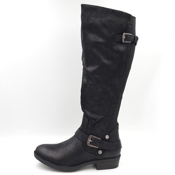 Baretraps Yanessa2 Women Tall Slouch Riding Boots Size US 5M Wide Calf Black QUA - Picture 1 of 9